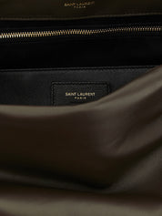 Saint Laurent Green Lamb Leather Shoulder Bag