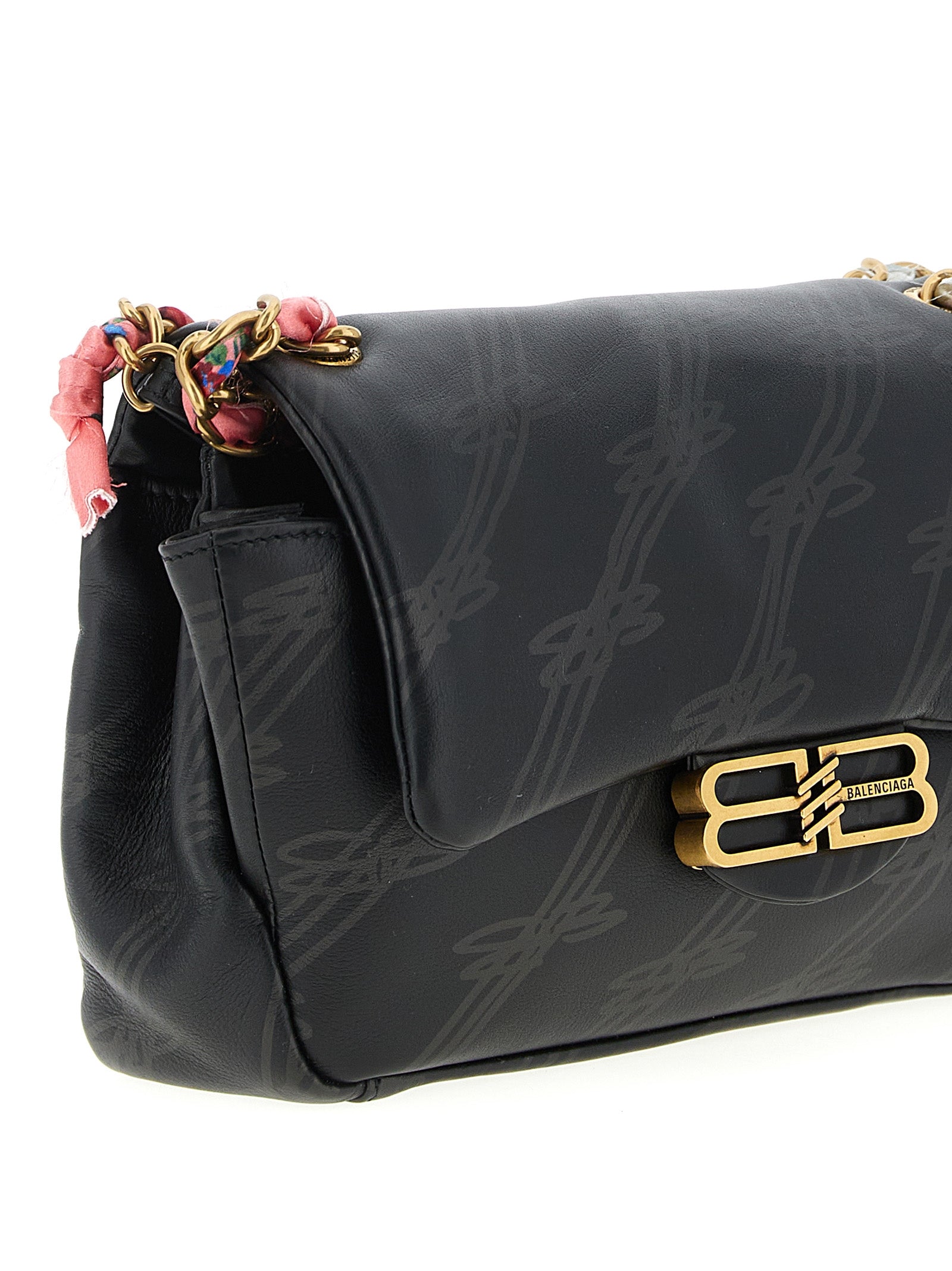 Balenciaga Black Calf Leather Mini Shoulder Bag
