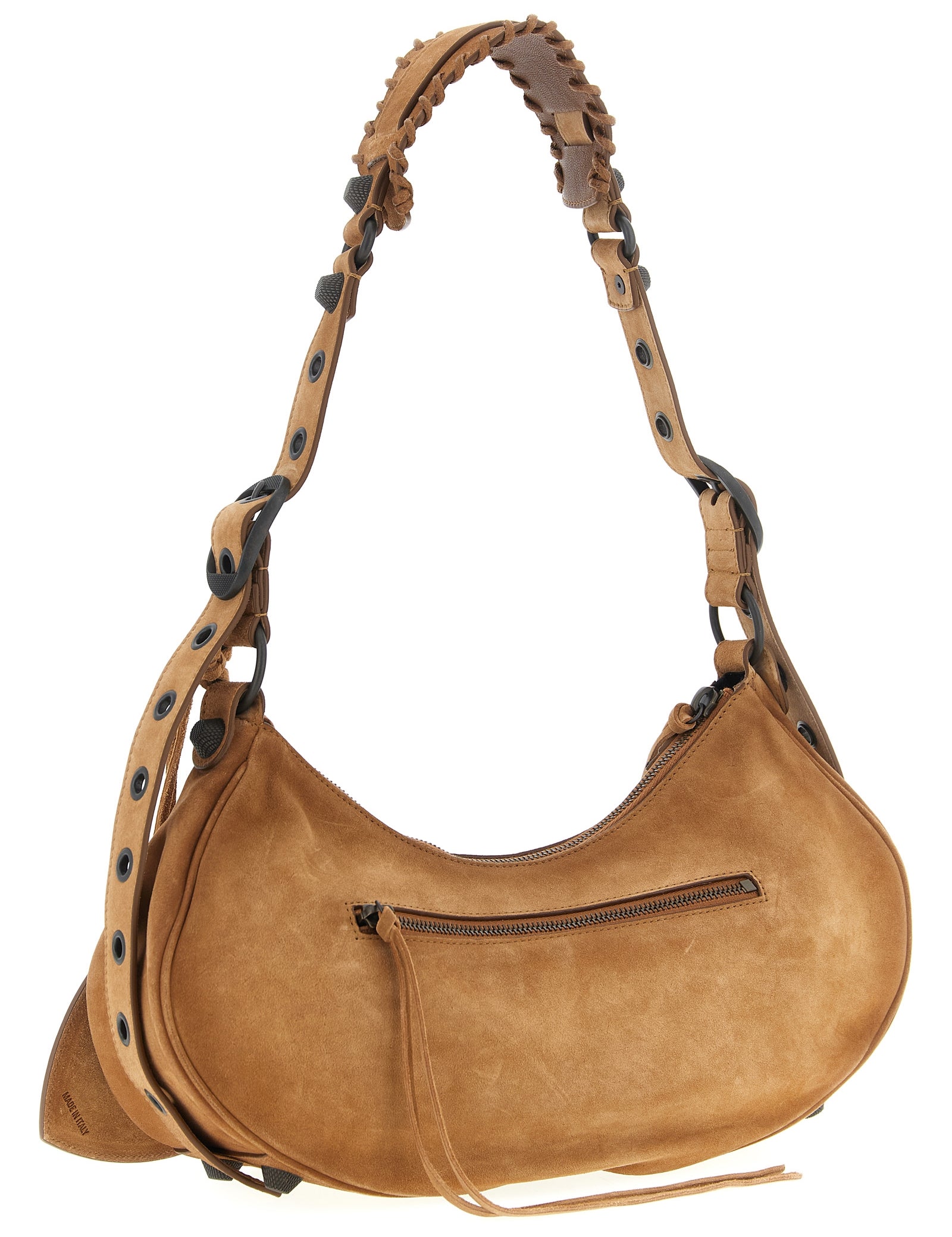 Balenciaga Brown Calfskin Suede Shoulder Bag