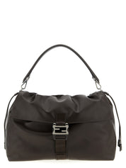 Fendi Brown Calfskin Flux Maxi Messenger Bag