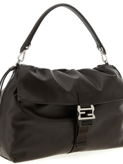 Fendi Brown Calfskin Flux Maxi Messenger Bag