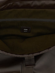 Fendi Brown Calfskin Flux Maxi Messenger Bag