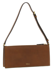 Mulberry Brown Hammered Calfskin Shoulder Bag