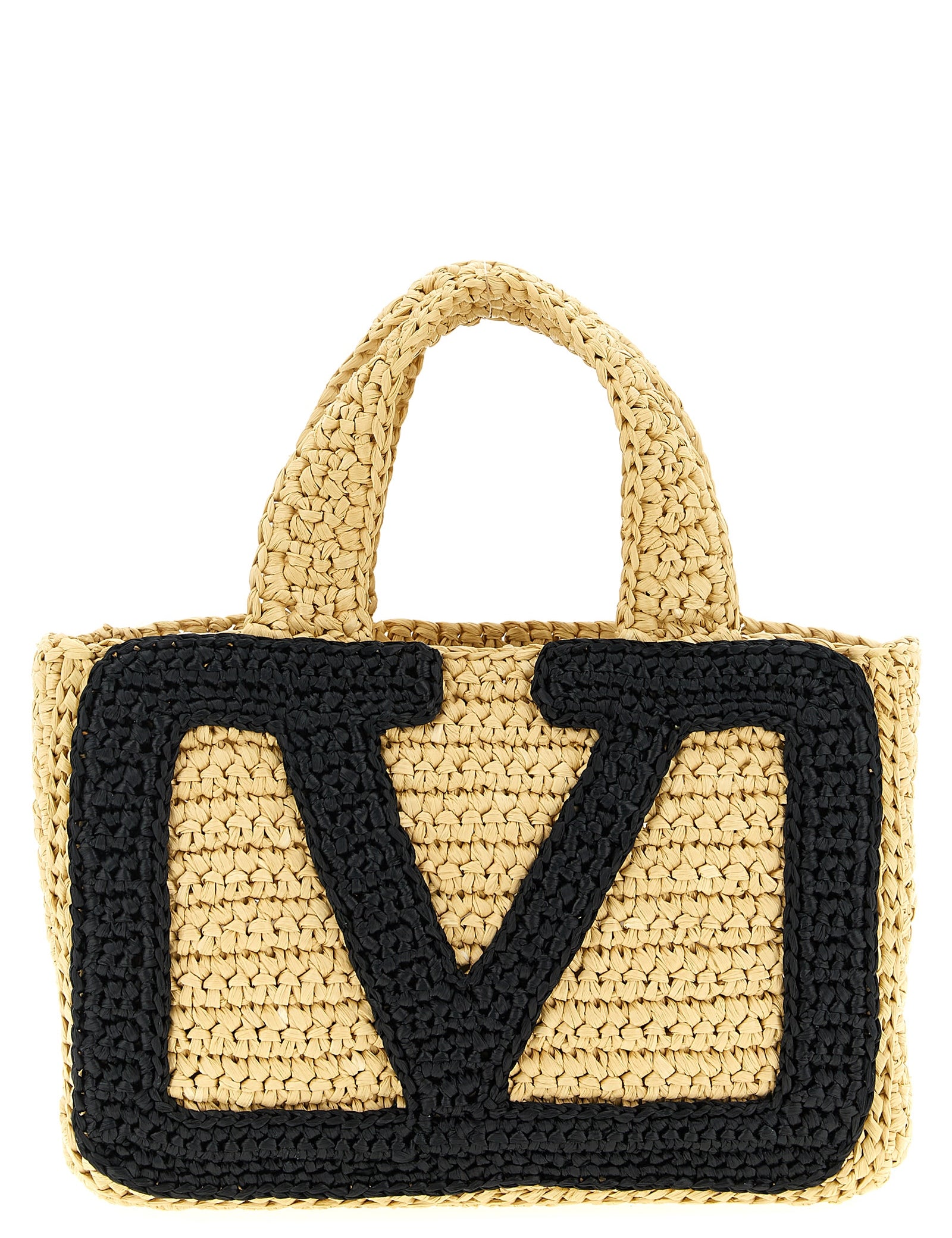 Valentino Garavani Black Viscose Tote Bag