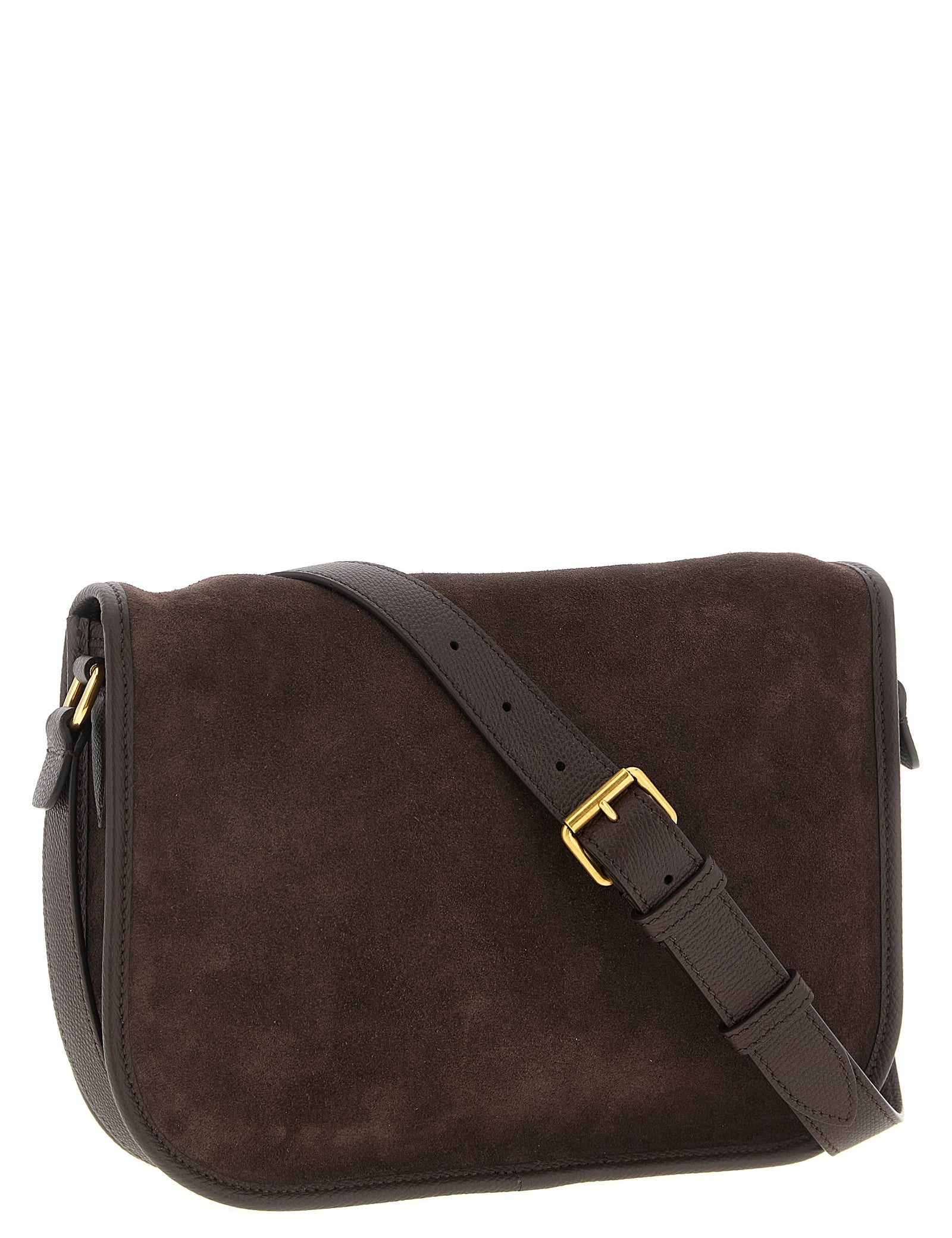 Valentino Garavani Brown Suede Crossbody Bag