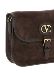 Valentino Garavani Brown Suede Crossbody Bag