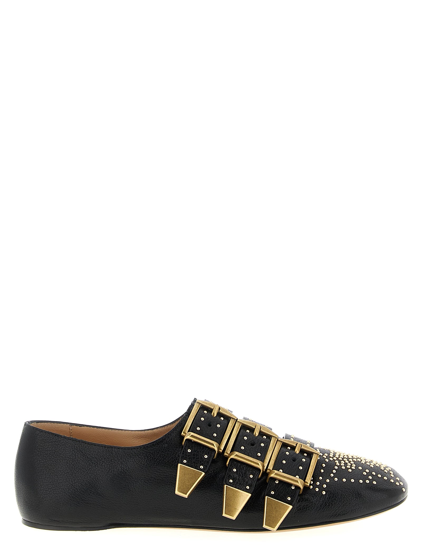 Chloé Black Lamb Leather Ballet Flats