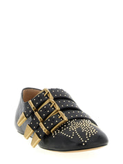 Chloé Black Lamb Leather Ballet Flats