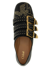 Chloé Black Lamb Leather Ballet Flats