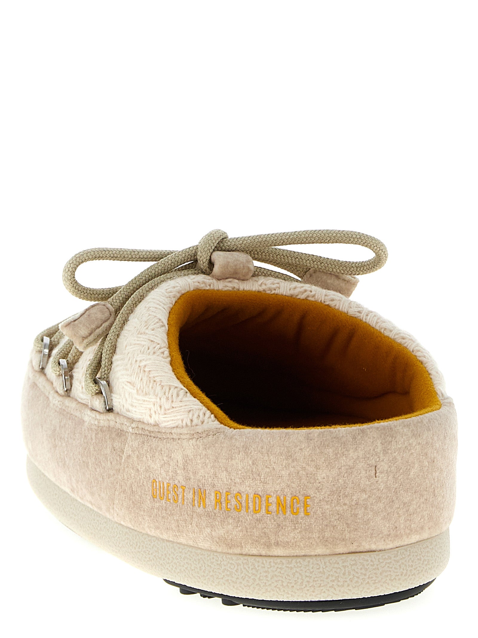 Moon Boot Beige Polyester Acrylic Wool Flat Mules