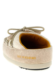 Moon Boot Beige Polyester Acrylic Wool Flat Mules