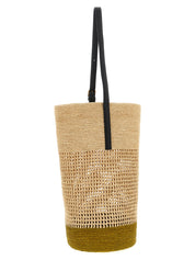 Khaite Beige Raffia Shoulder Bag