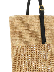 Khaite Beige Raffia Shoulder Bag
