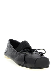 MM6 Maison Margiela Black Calfskin Ballet Flats