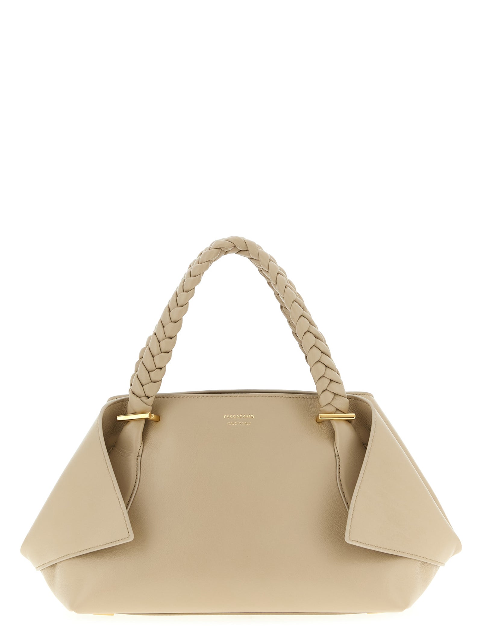 Ferragamo Gray Calfskin Handbag