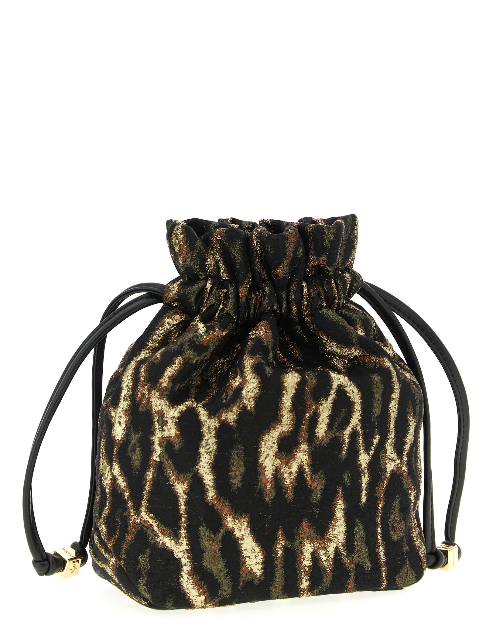 Ganni Brown Polyester Clutch Bag