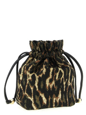 Ganni Brown Polyester Clutch Bag