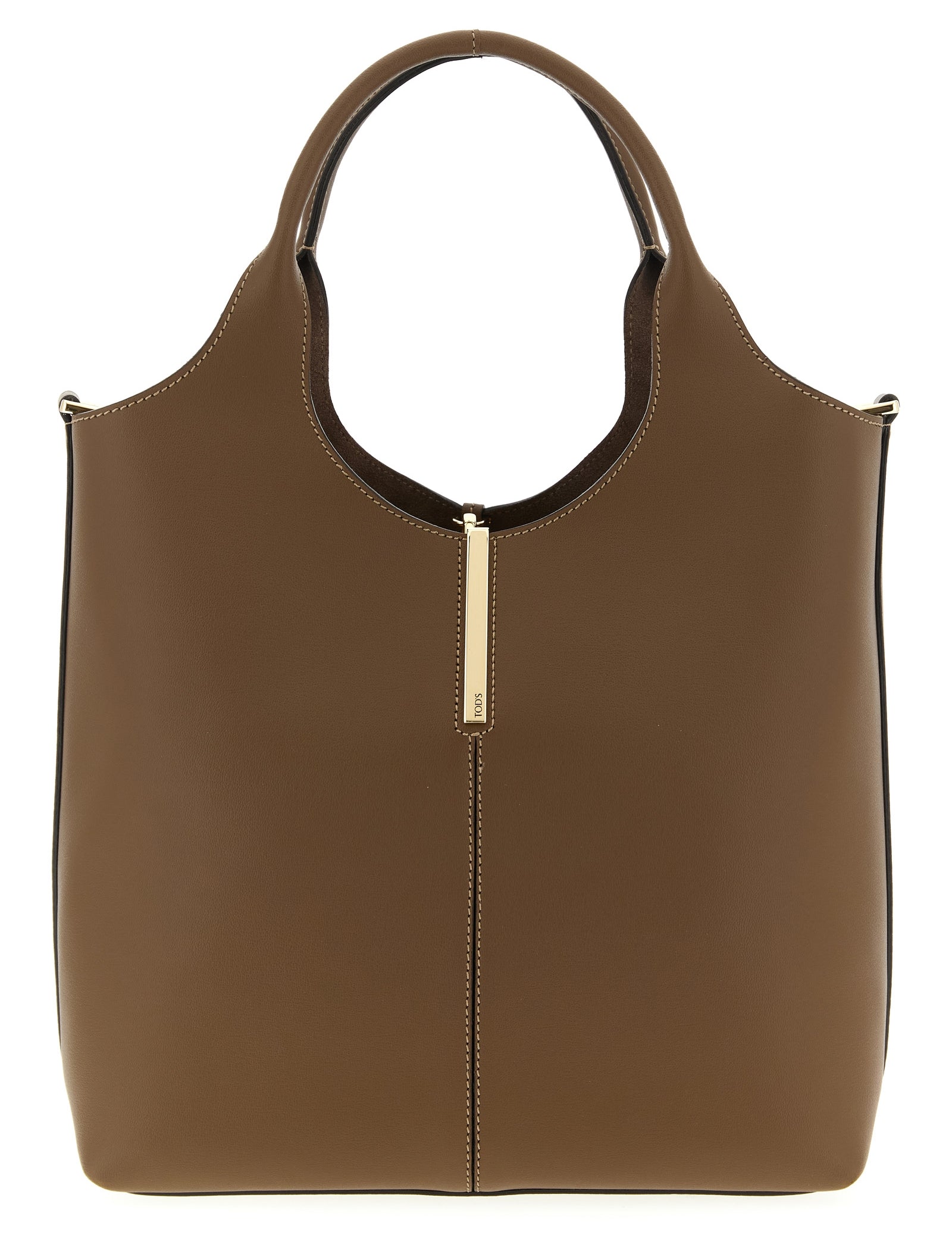 Tod's Brown Calfskin Small EBR Handbag