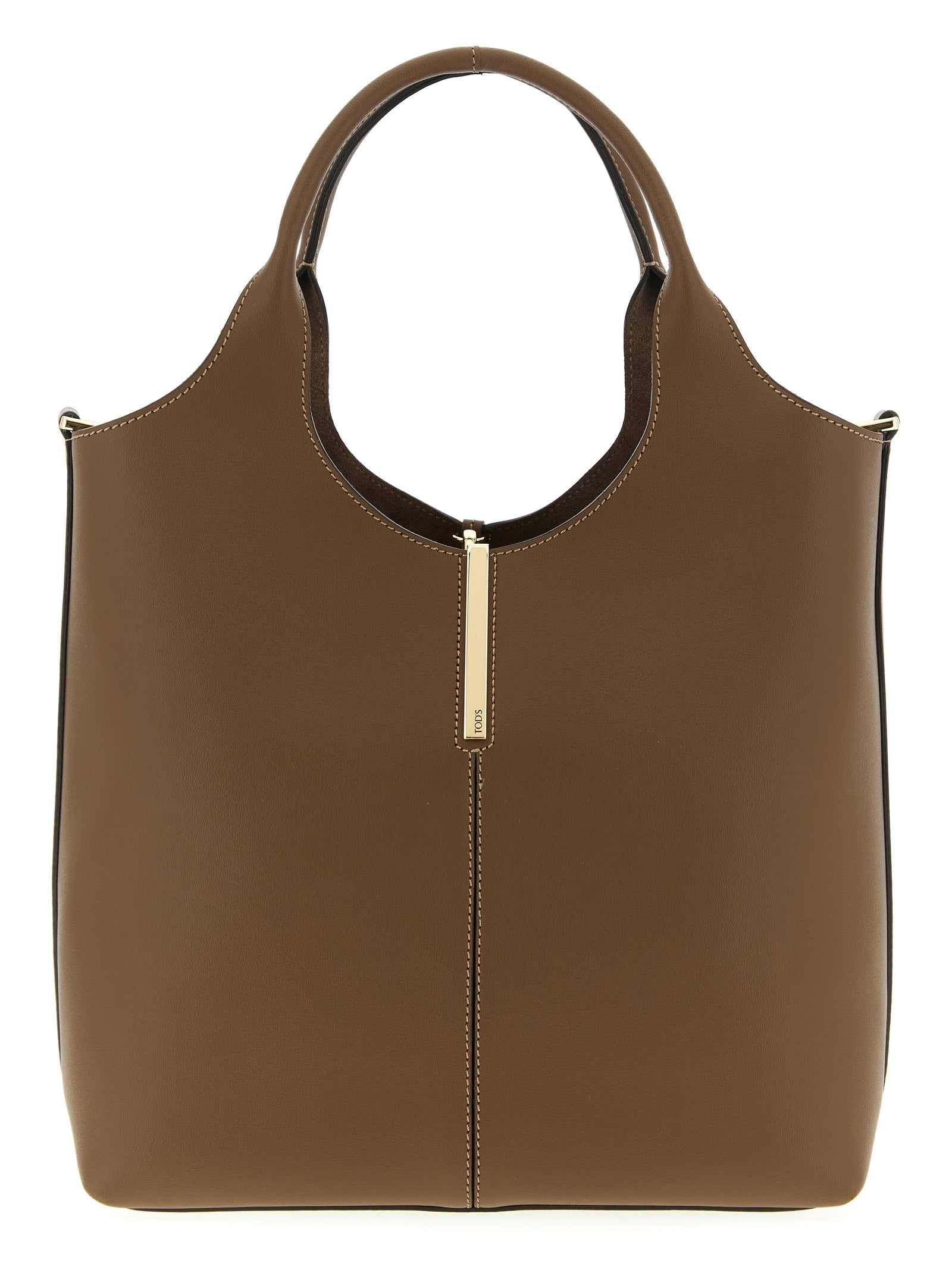 Tod's Brown Calfskin Small EBR Handbag