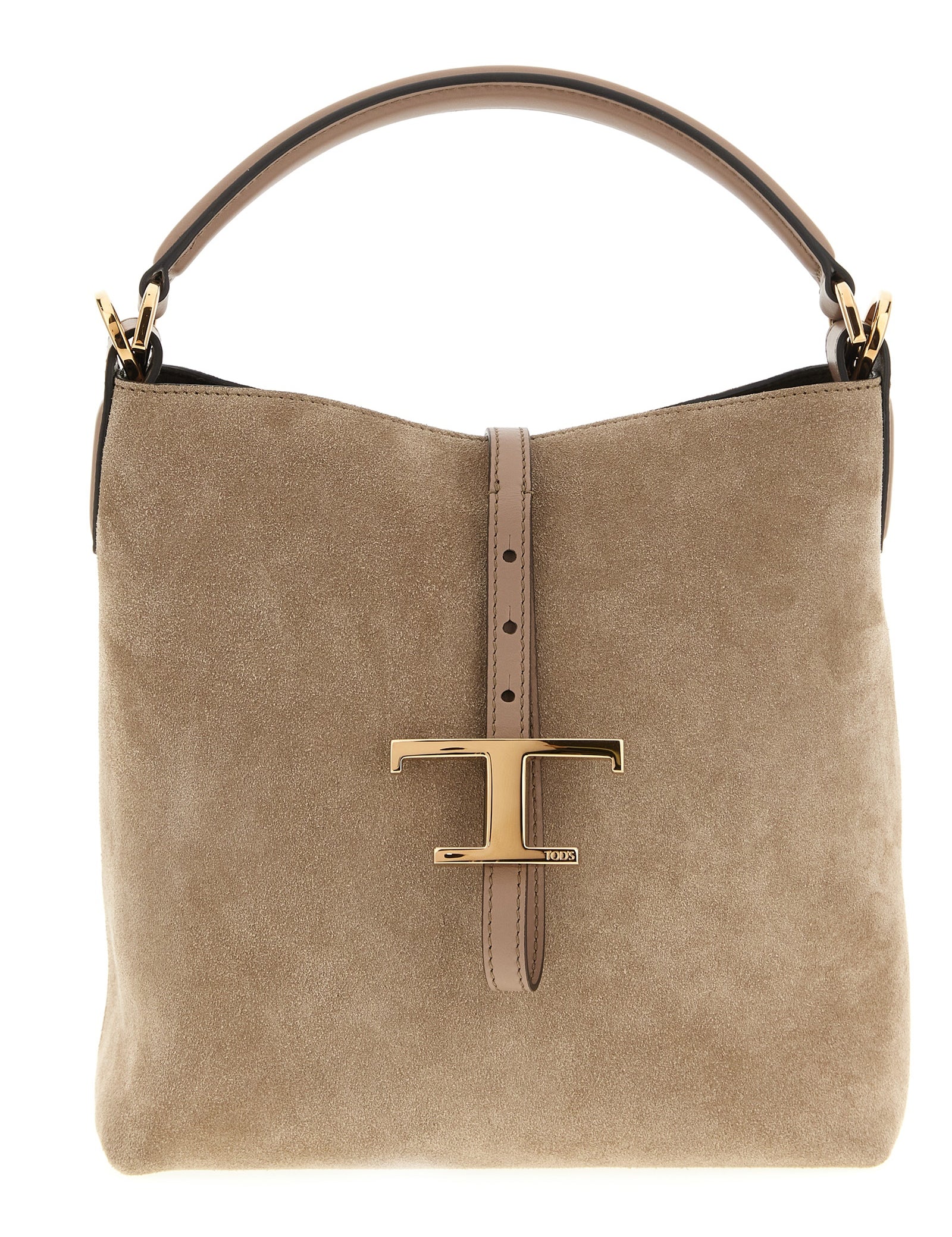 Tod's Beige Calfskin Mini Bucket Bag