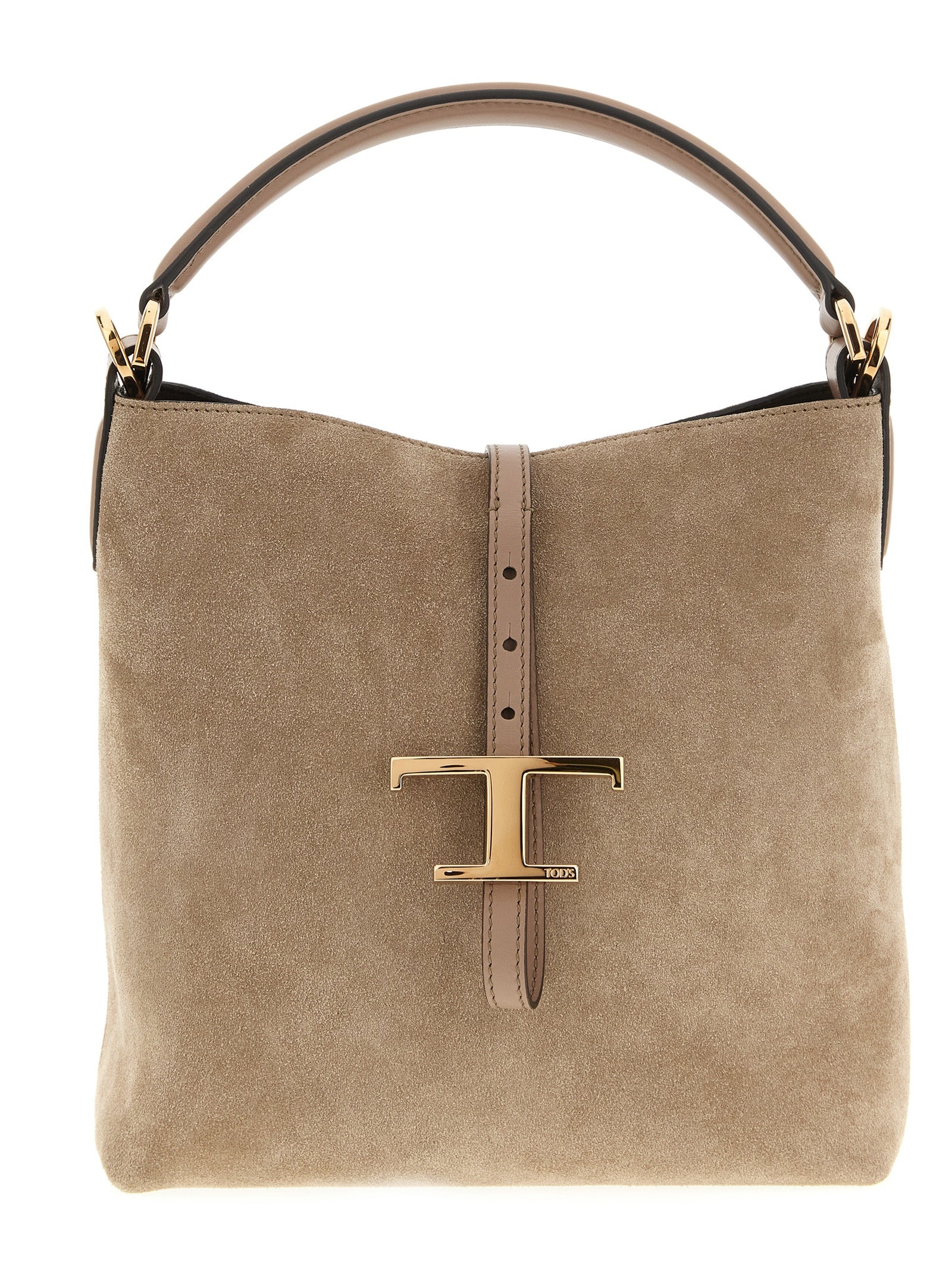Tod's Beige Calfskin Mini Bucket Bag