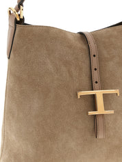 Tod's Beige Calfskin Mini Bucket Bag