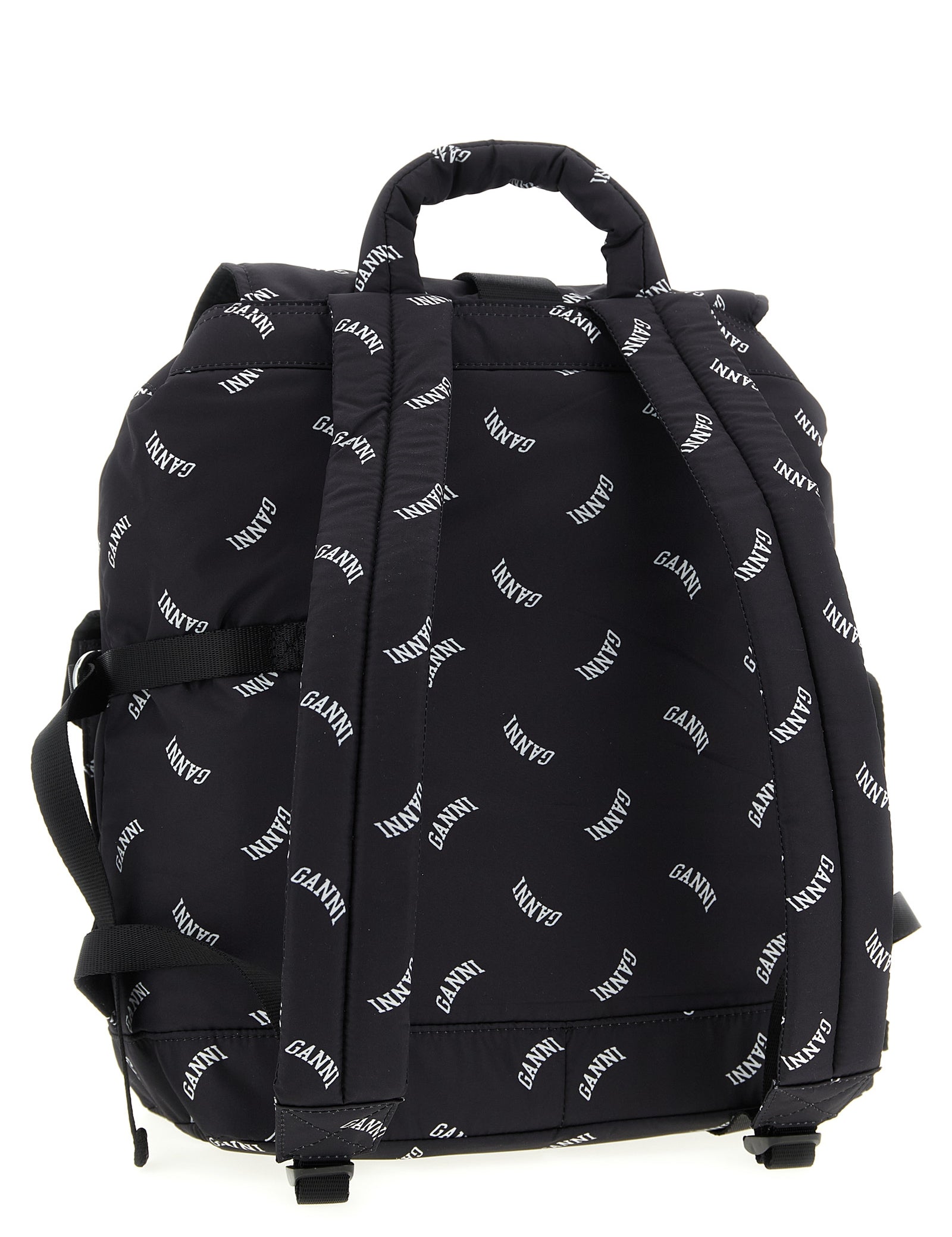 Ganni Black Polyester Backpack