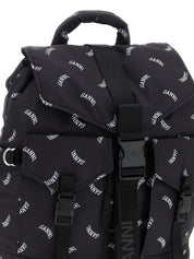 Ganni Black Polyester Backpack
