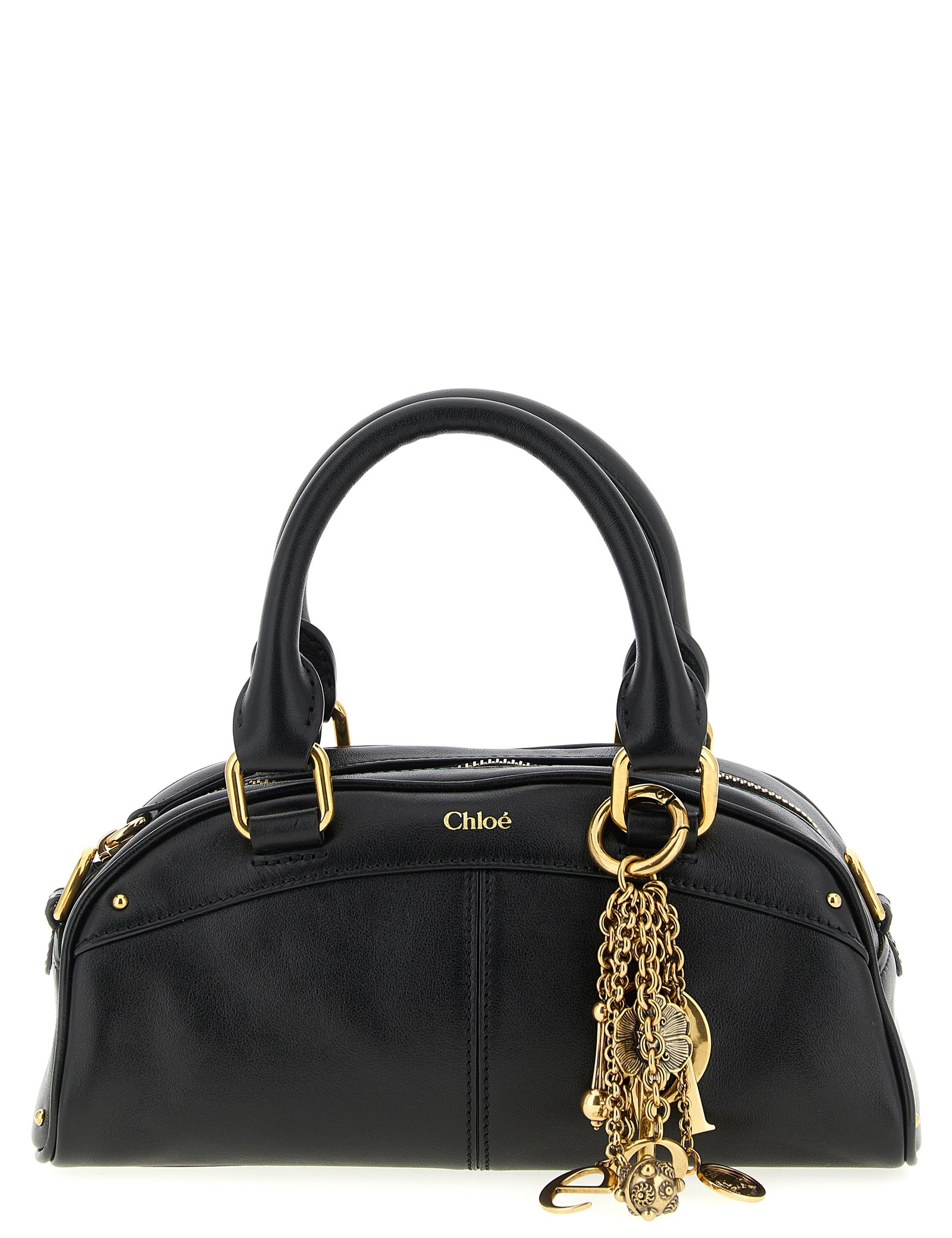 Chloé Black Calfskin Bowling Handbag