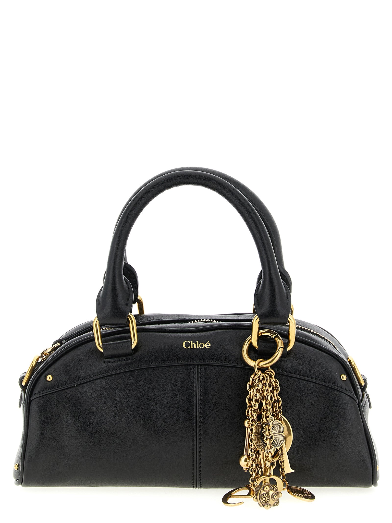 Chloé Black Calfskin Bowling Handbag