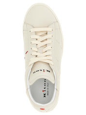 Kiton White Nubuck Leather Low Top Sneakers