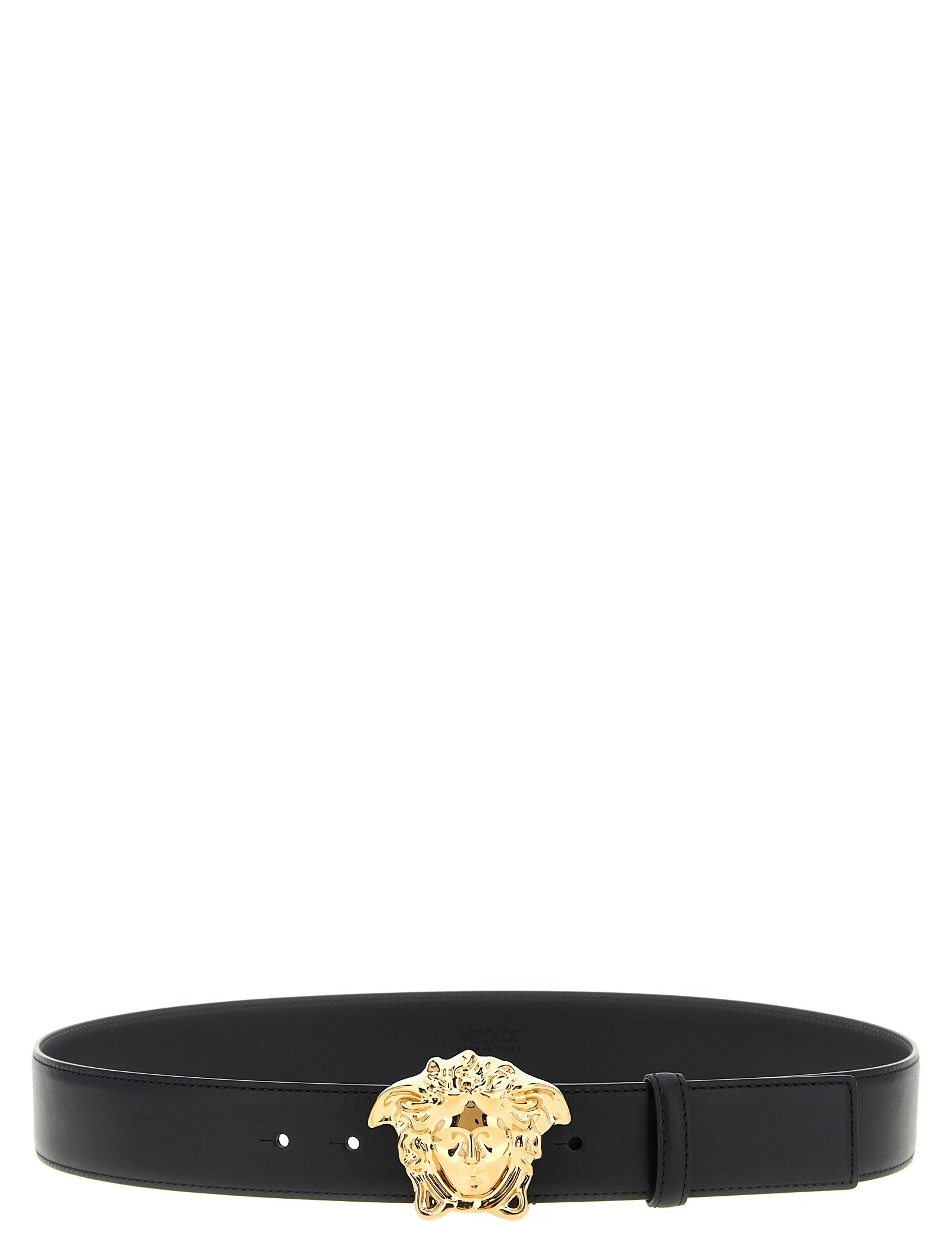 VERSACE Black Calfskin Regular Belt