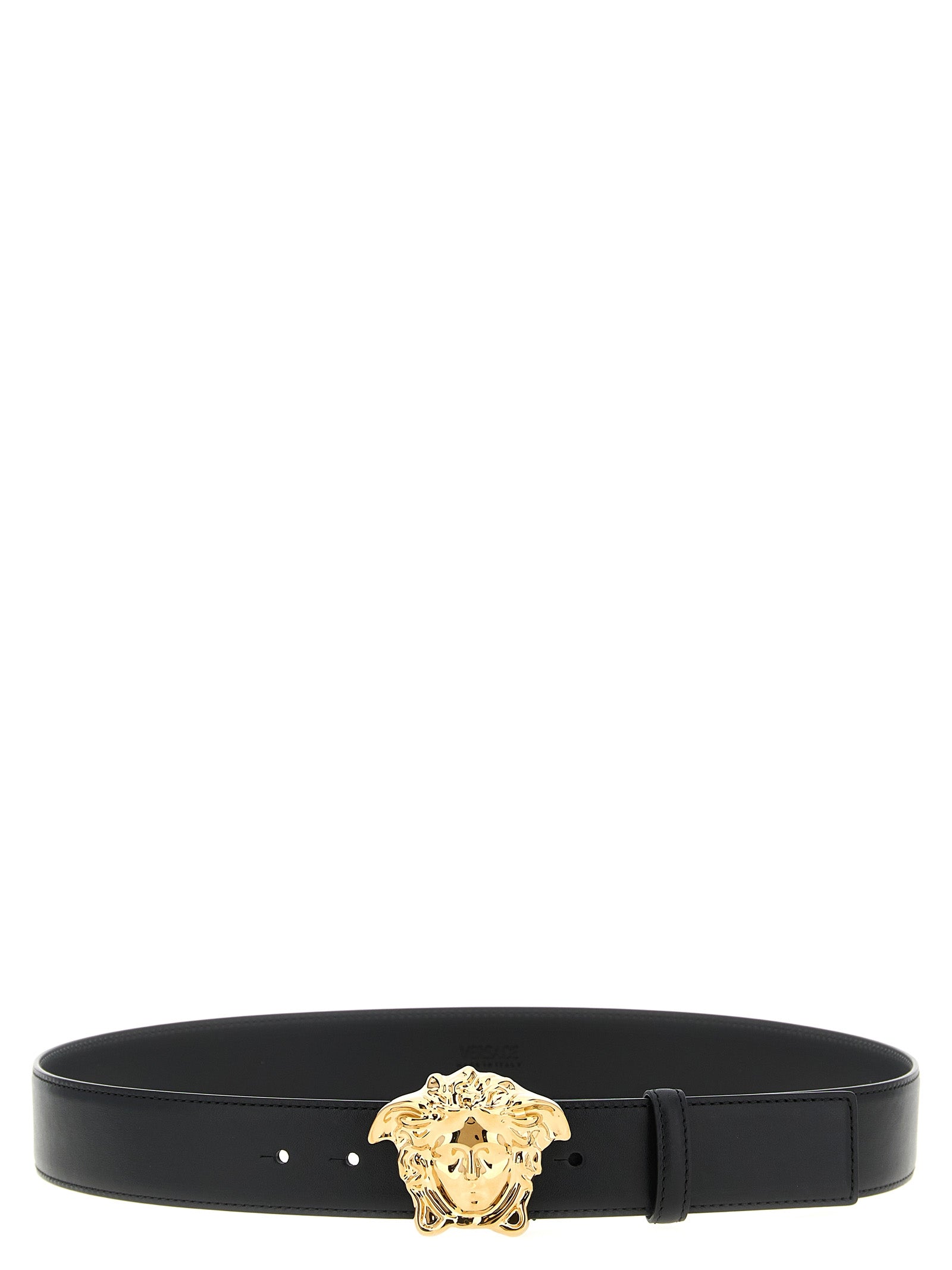 VERSACE Black Calfskin Regular Belt