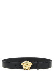 VERSACE Black Calfskin Regular Belt
