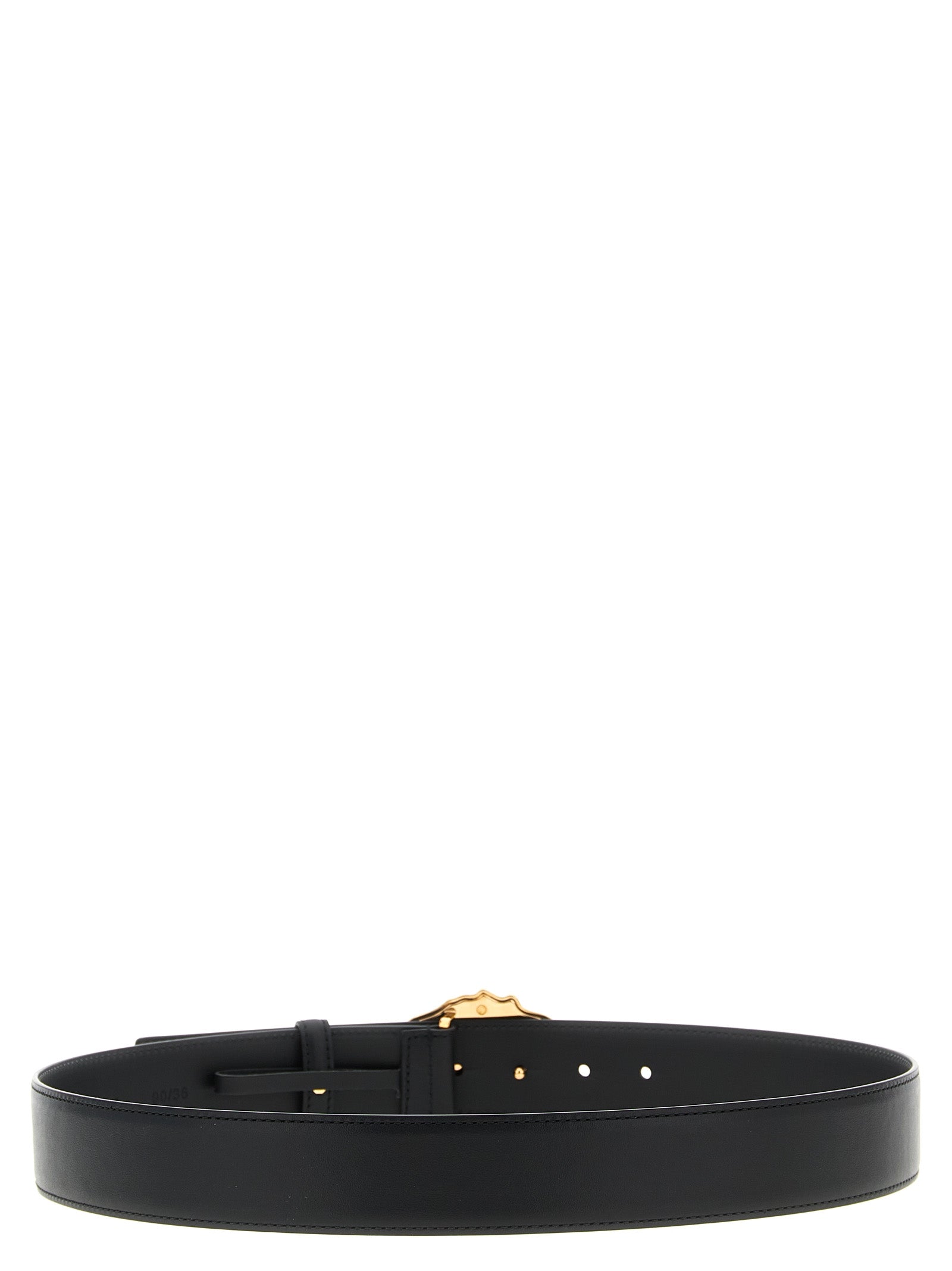 VERSACE Black Calfskin Regular Belt