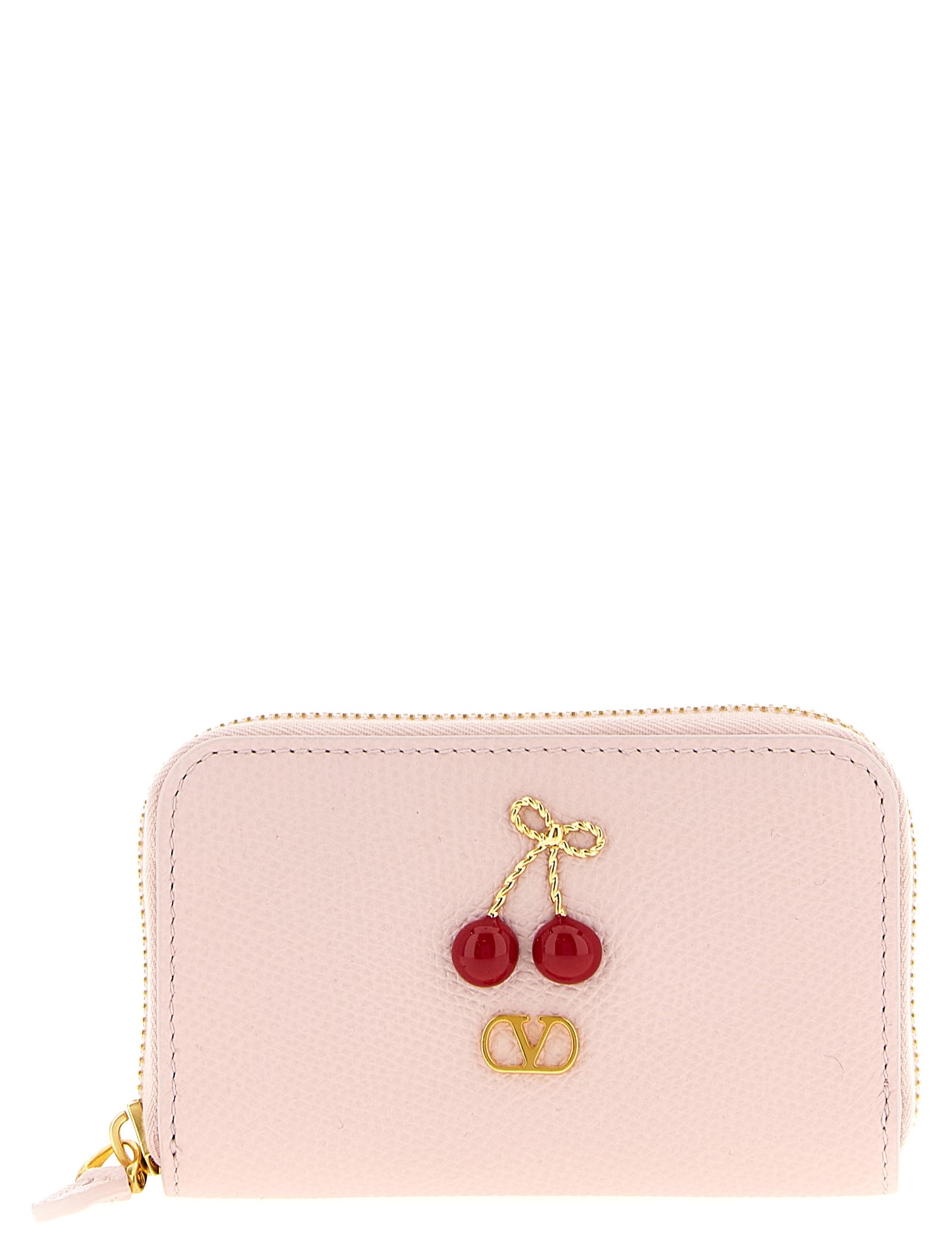 Valentino Garavani Pink Calfskin Mini Wallet