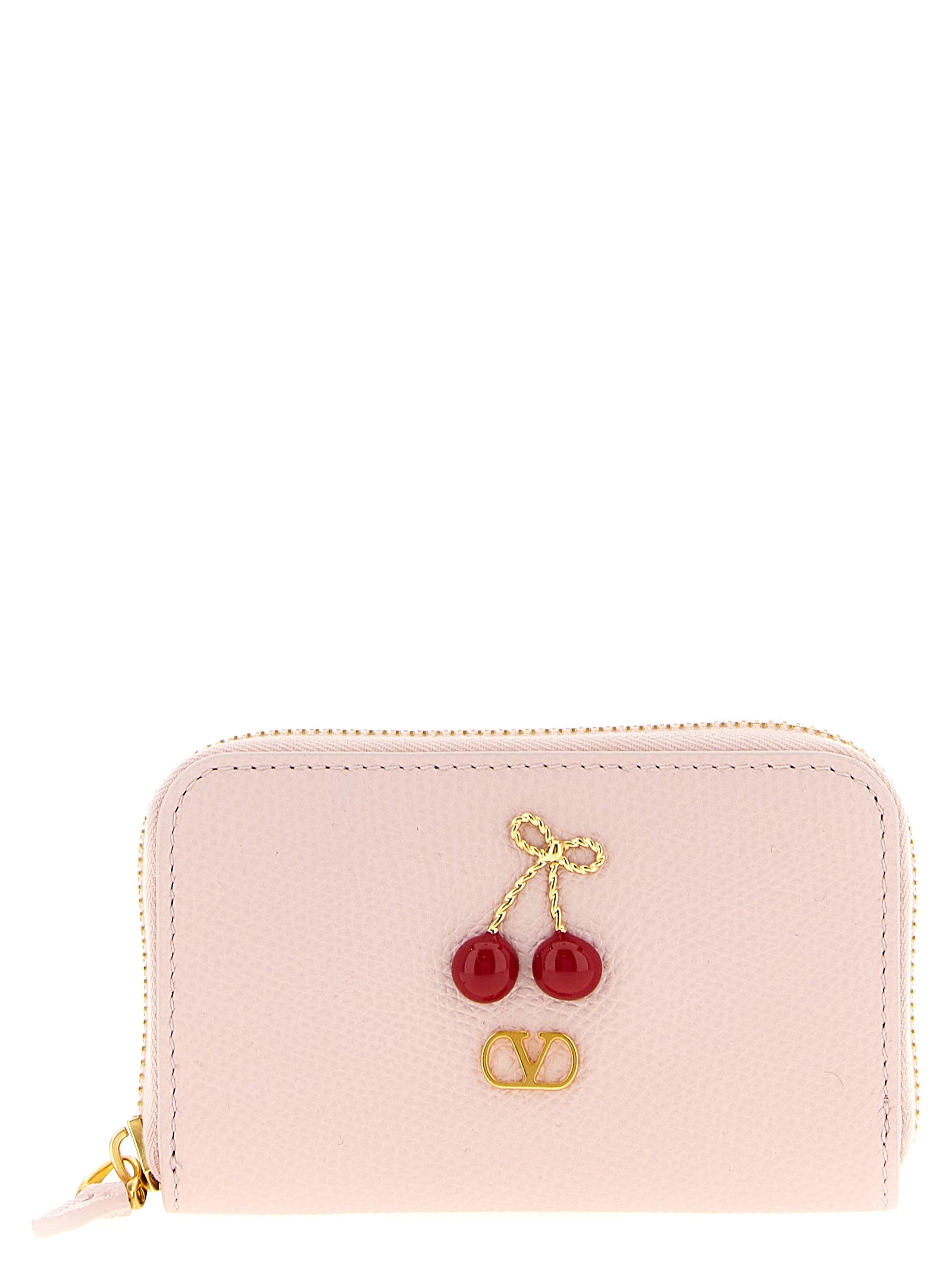 Valentino Garavani Pink Calfskin Mini Wallet