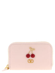 Valentino Garavani Pink Calfskin Mini Wallet