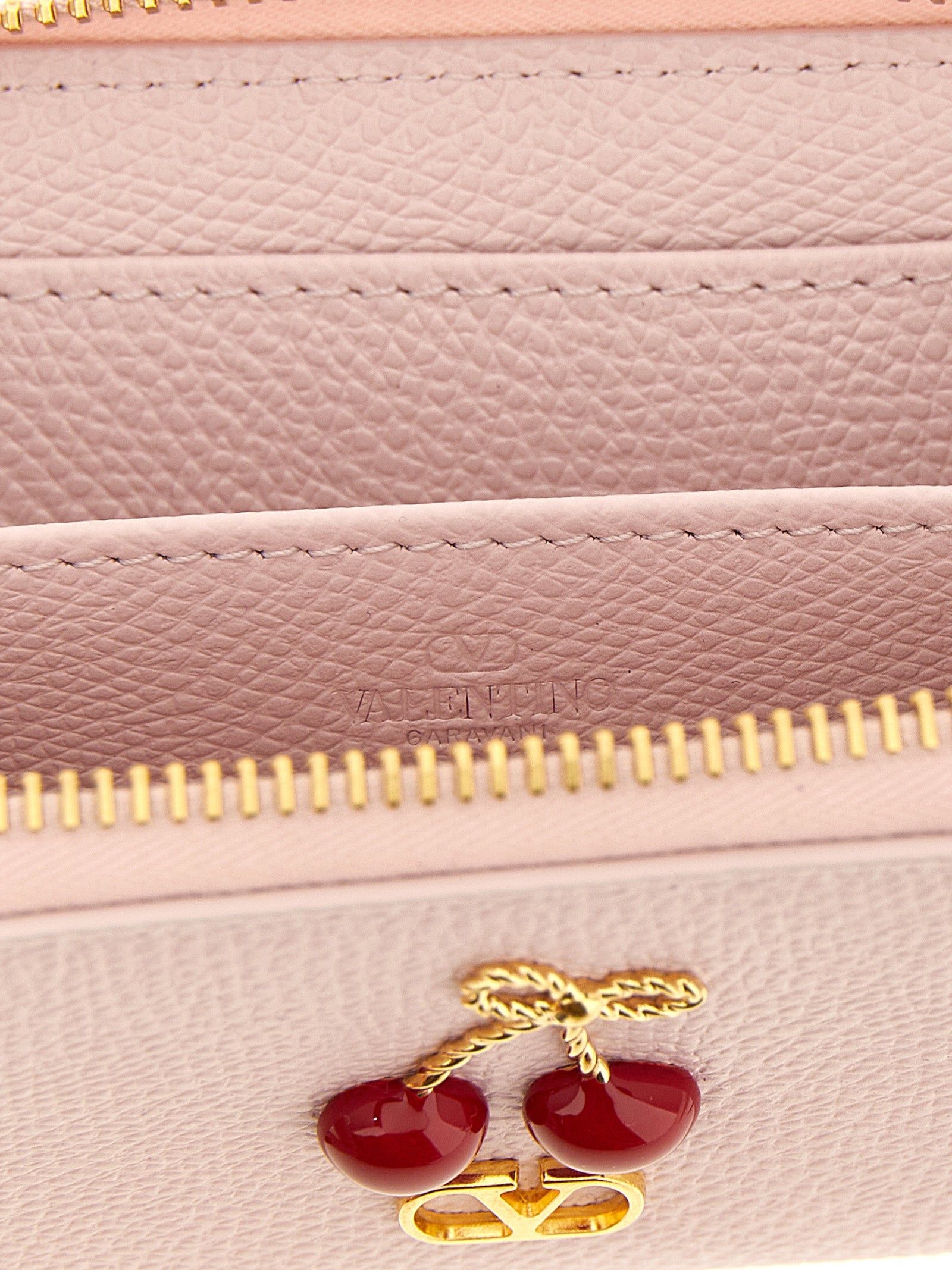 Valentino Garavani Pink Calfskin Mini Wallet