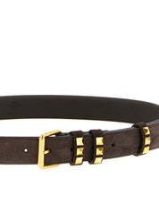 Valentino Garavani Brown Cowhide Leather Belt