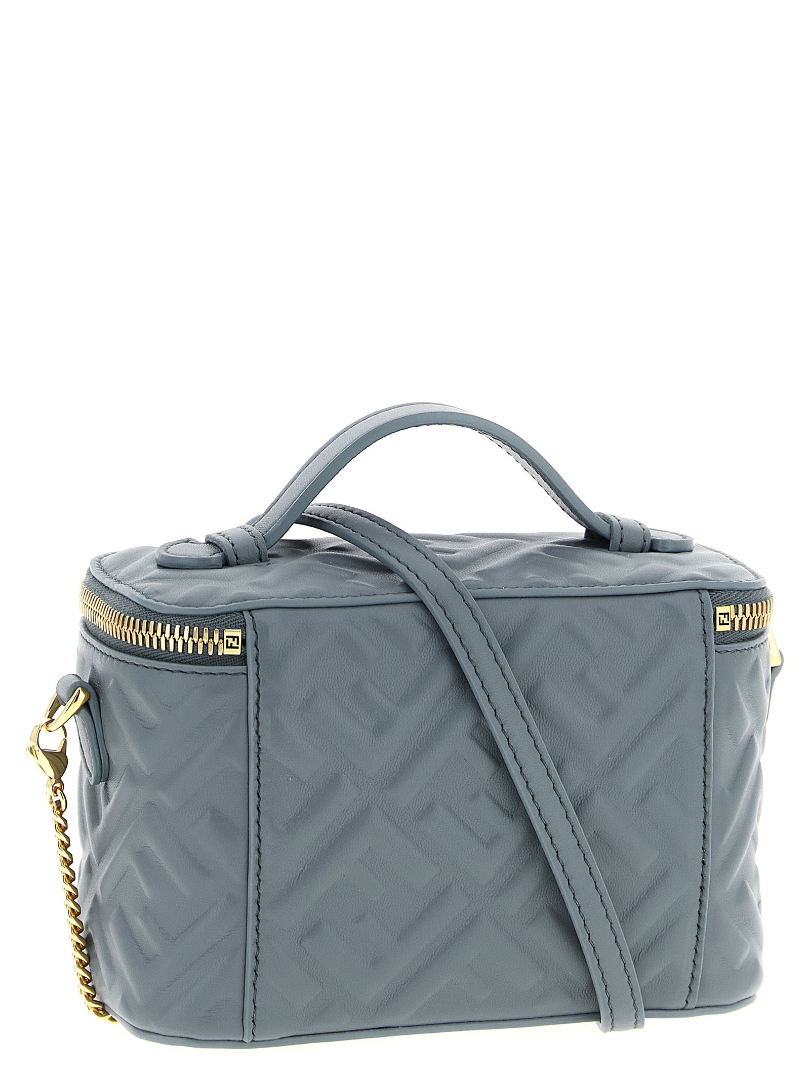Fendi Light Blue Lamb Leather Handbag