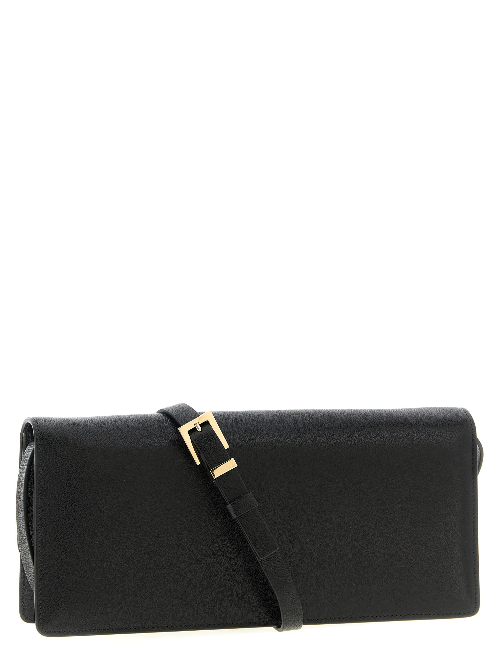 Tom Ford Black Goat leather Shoulder Bag
