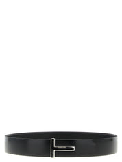 Tom Ford Black Calfskin Regular Belt