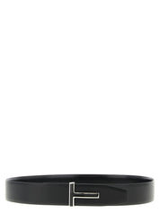 Tom Ford Black Calfskin Regular Belt