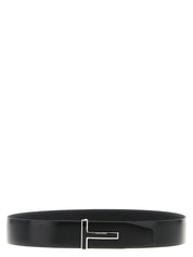 Tom Ford Black Calfskin Regular Belt
