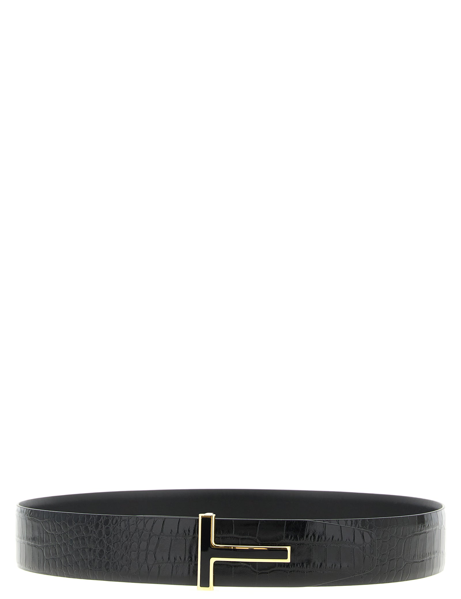 Tom Ford Black Calfskin Regular Belt