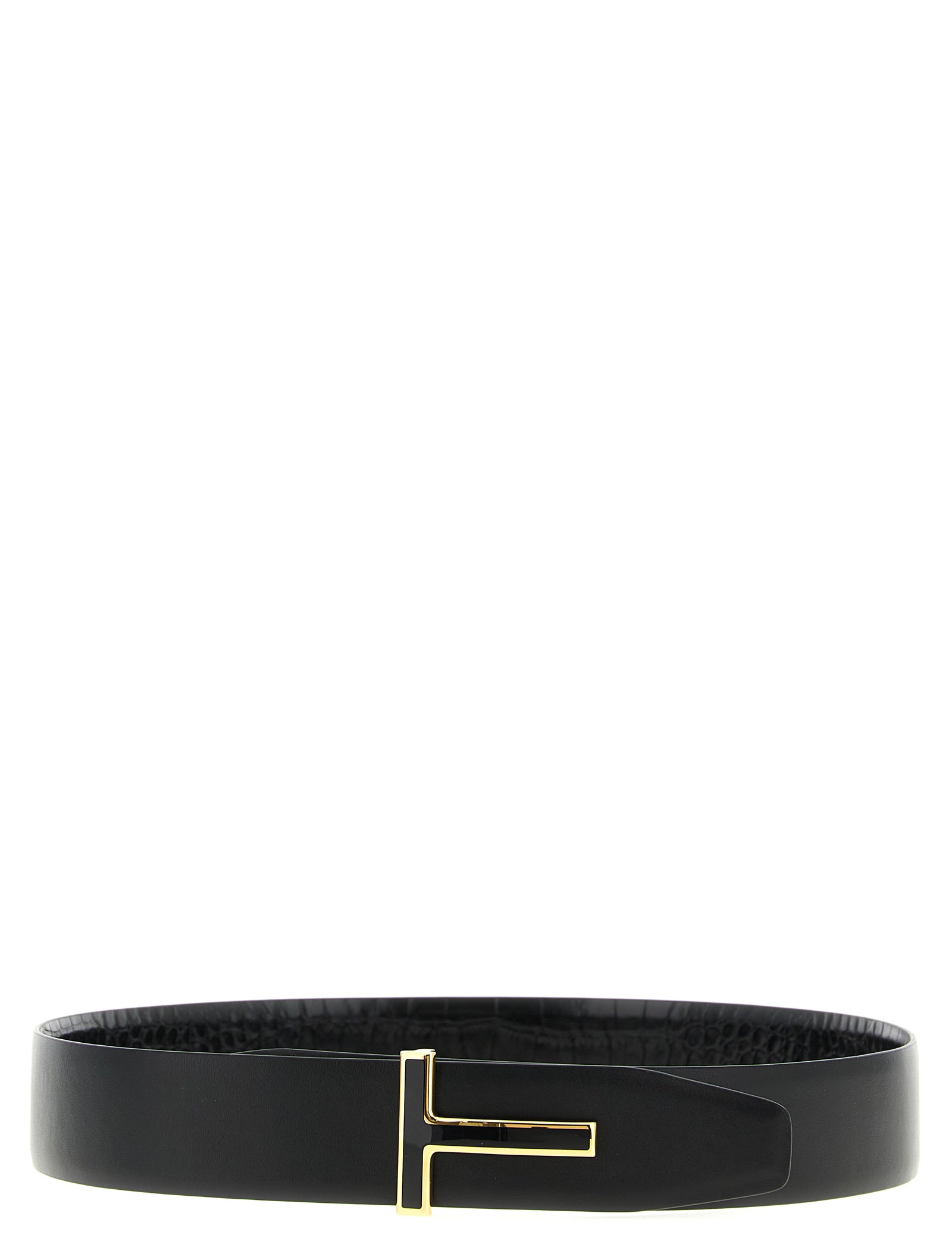 Tom Ford Black Calfskin Regular Belt