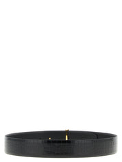 Tom Ford Black Calfskin Regular Belt