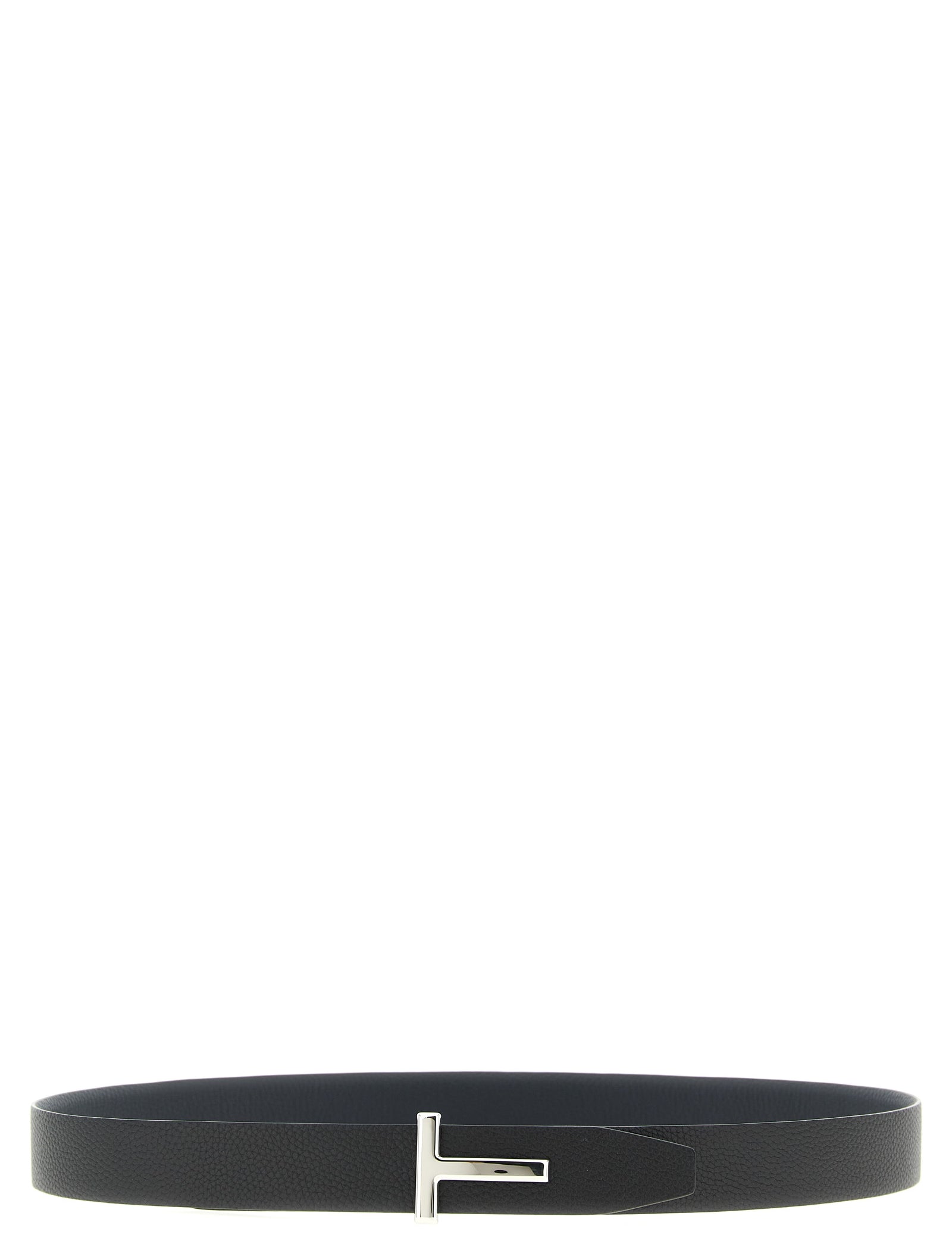 Tom Ford Reversible Black Dark Blue Calfskin Regular Belt