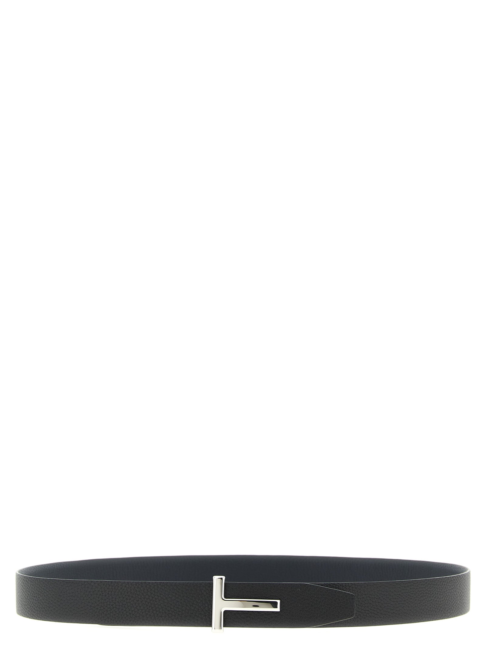 Tom Ford Reversible Black Dark Blue Calfskin Regular Belt